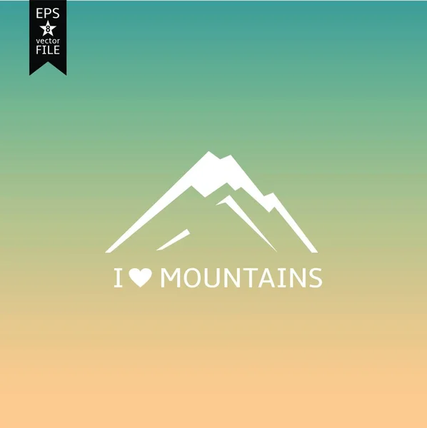 Mountains Logo Vector Illustration — Vetor de Stock