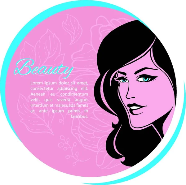 Beautiful Woman Icon Vector Illustration — Stock Vector