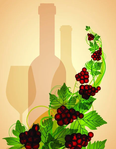 Ilustracja Tła Wina — Wektor stockowy