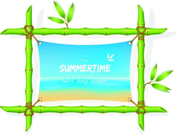 Sommer Strand Hintergrund Vektorillustration Einfaches Design — Stockvektor