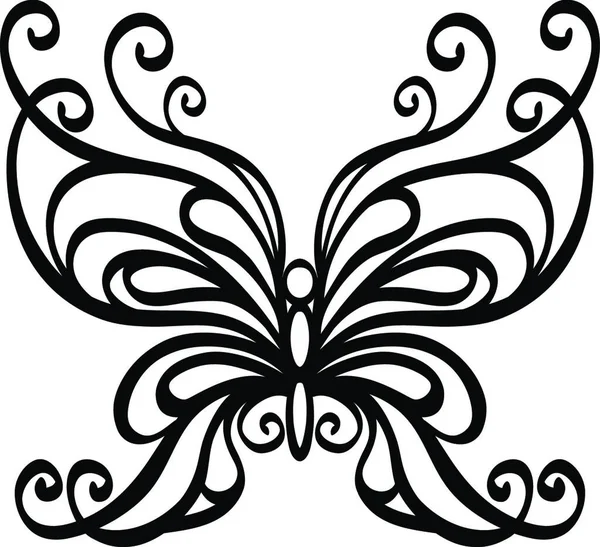 Бабочка Крыльями Художественная Иллюстрация — стоковый вектор