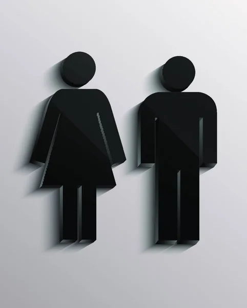男性と女性のサイン ベクトルイラストシンプルなデザイン — ストックベクタ