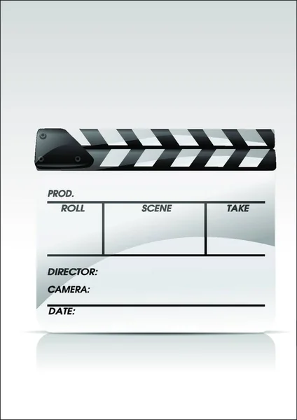 Movie Clapper Illustrazione Vettoriale Design Semplice — Vettoriale Stock