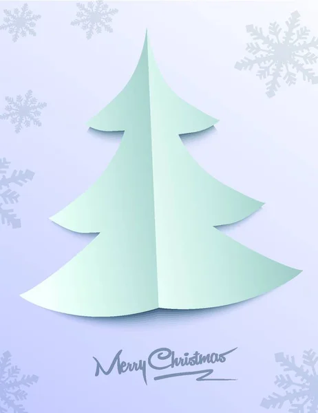 Ilustrace Papírového Vánočního Stromečku — Stockový vektor