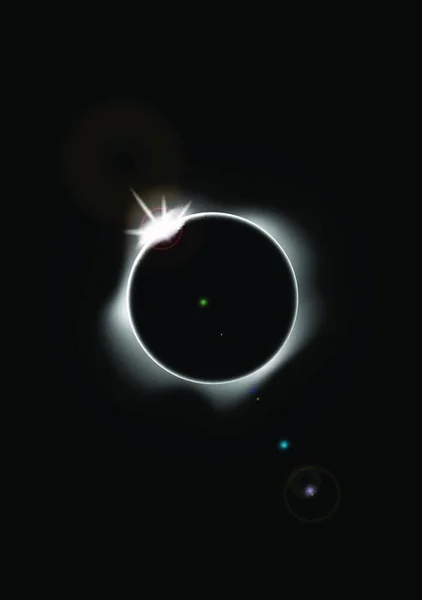 Illustrazione Dell Eclissi Solare — Vettoriale Stock