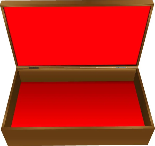 Illustration Wooden Jewelry Box — Stock Vector