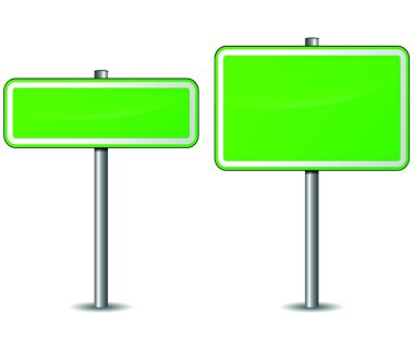 Vector design of green signposts
