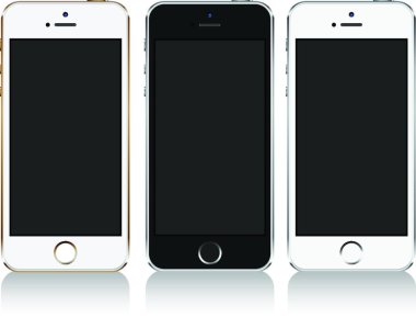 iPhone 5S, renkli vektör illüstrasyonu 