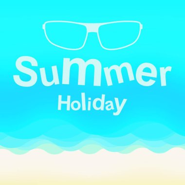 Yaz tatili illüstrasyon vektör