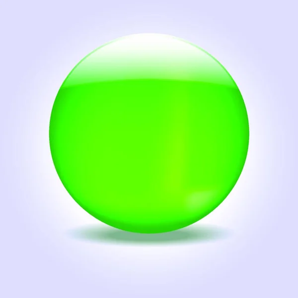 Ilustração Esfera Vidro Verde — Vetor de Stock