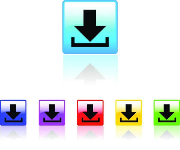 Descargar Conjunto Botones Ilustración Vectorial Colorido — Vector de stock