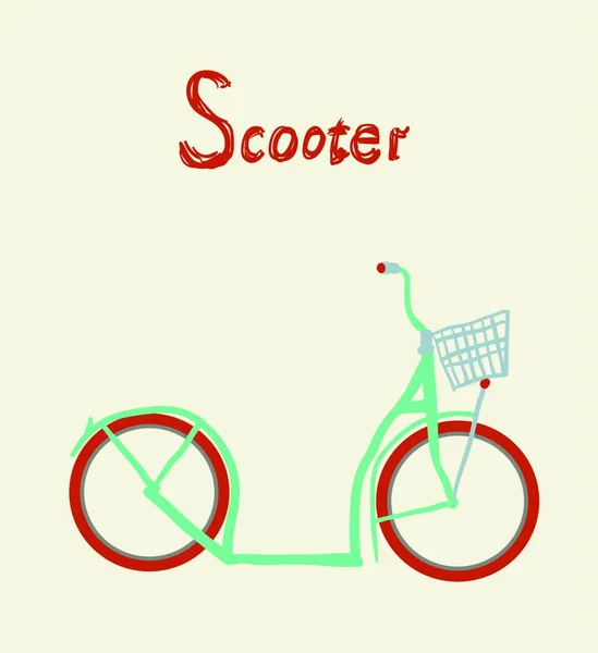Vektör Scooter Çizimi — Stok Vektör