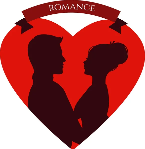 Illustration Kissing Couple — Stock Vector