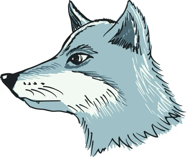 Ilustracja Głowy Wilka — Wektor stockowy
