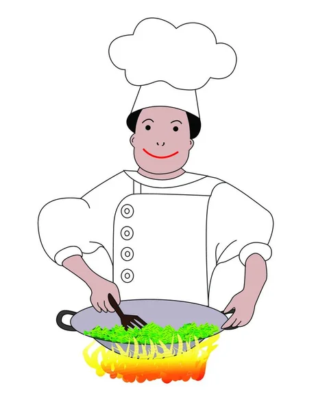 Ilustración Las Verduras Cocina — Vector de stock
