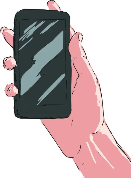 Χέρι Smartphone Διανυσματική Απεικόνιση — Διανυσματικό Αρχείο