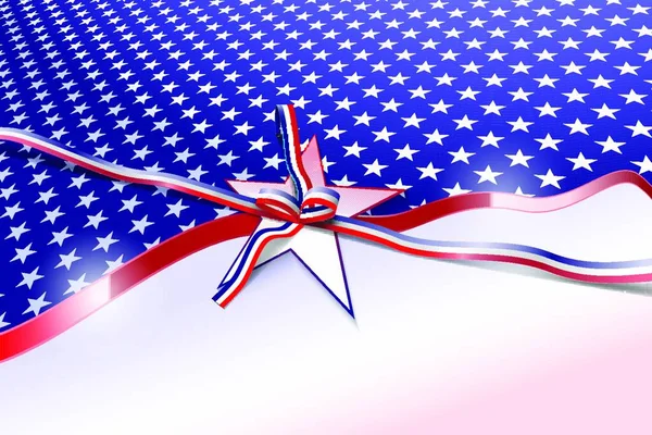 Ilustração Bandeira Americana — Vetor de Stock