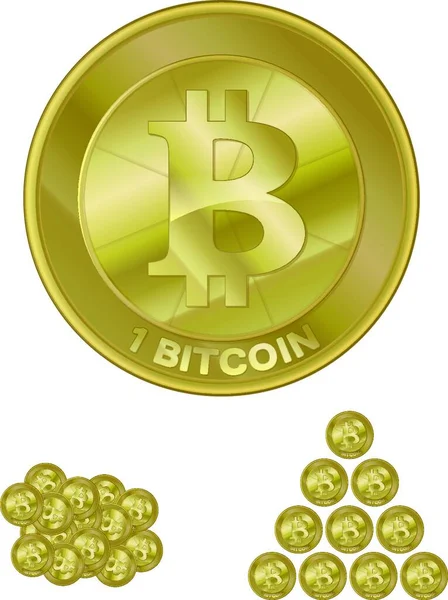 Ilustração Bitcoin — Vetor de Stock