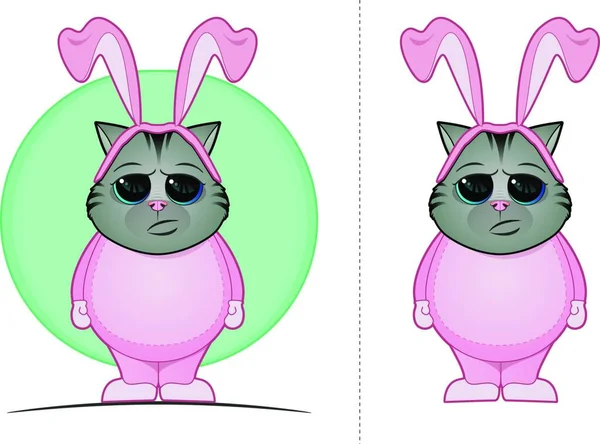Illustration Easter Cat — Stock Vector