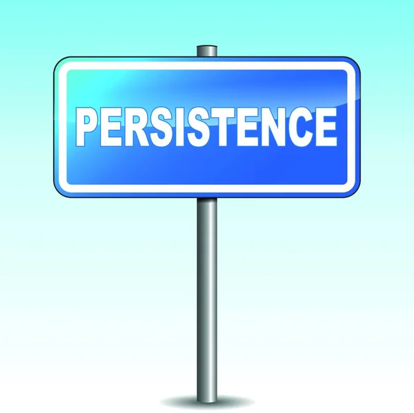 Vector Persistence Blue Signpost — Διανυσματικό Αρχείο
