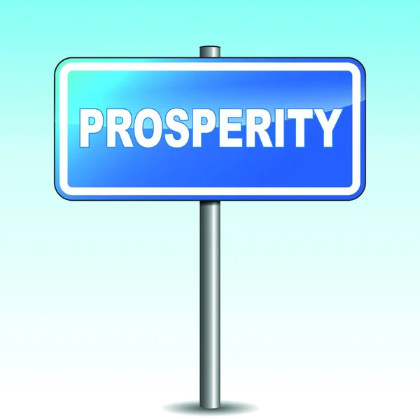 Vector Prosperity Blue Signpost — 图库矢量图片