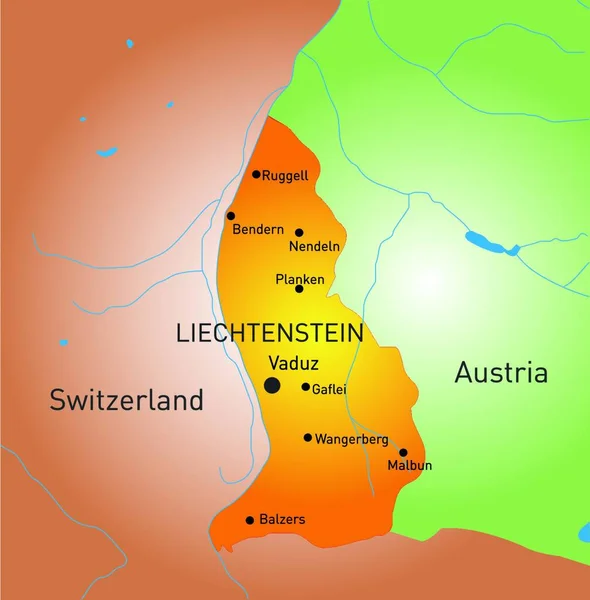 Liechtenstein Country Vector Illustration — Vector de stock