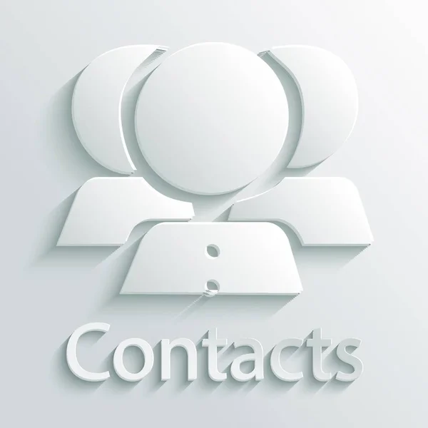 Icône Contacts Illustration Vectorielle — Image vectorielle