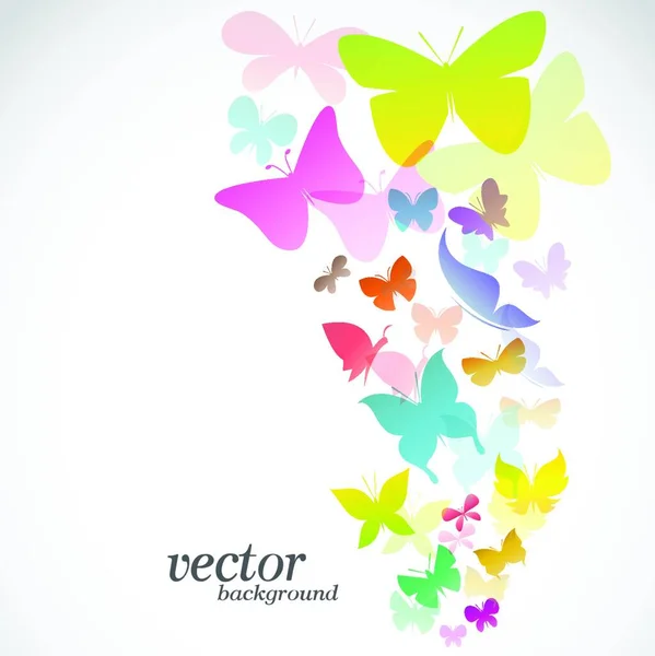 Uppsättning Fjärilar Kreativ Konst Illustration — Stock vektor