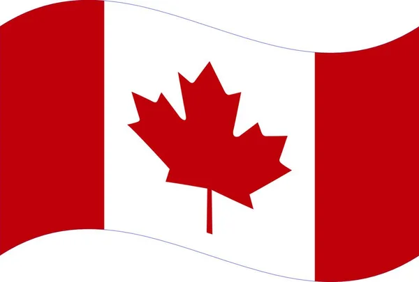 Ilustración Vectorial Bandera Canadá — Vector de stock