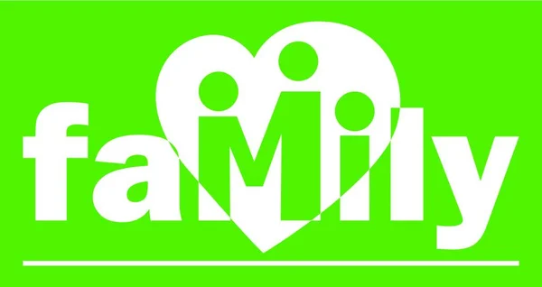 Logotype Familial Illustration Vectorielle Colorée — Image vectorielle