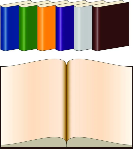 Vektor Knihy Moderní Grafická Ilustrace — Stockový vektor