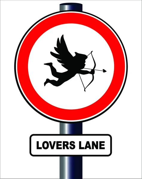 Lovers Lane Nowoczesna Ilustracja Graficzna — Wektor stockowy