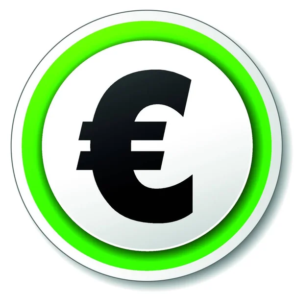 Euro Symbol Stilvolle Vektorillustration — Stockvektor