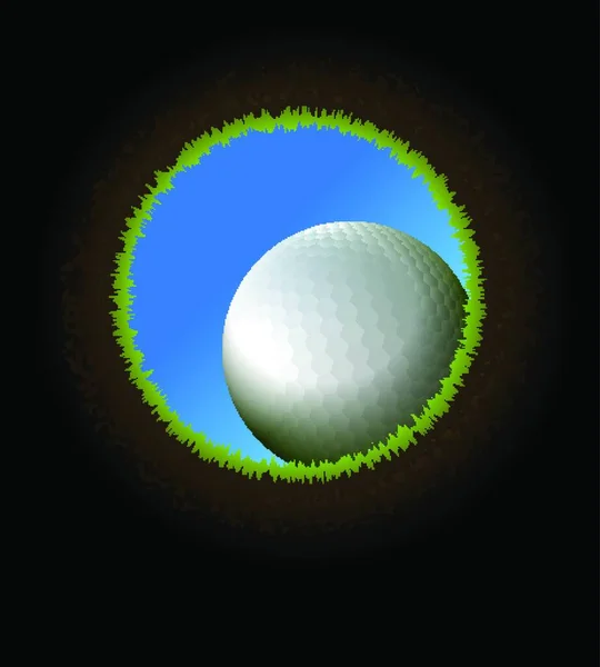 Ilustração Vetor Bola Golfe — Vetor de Stock