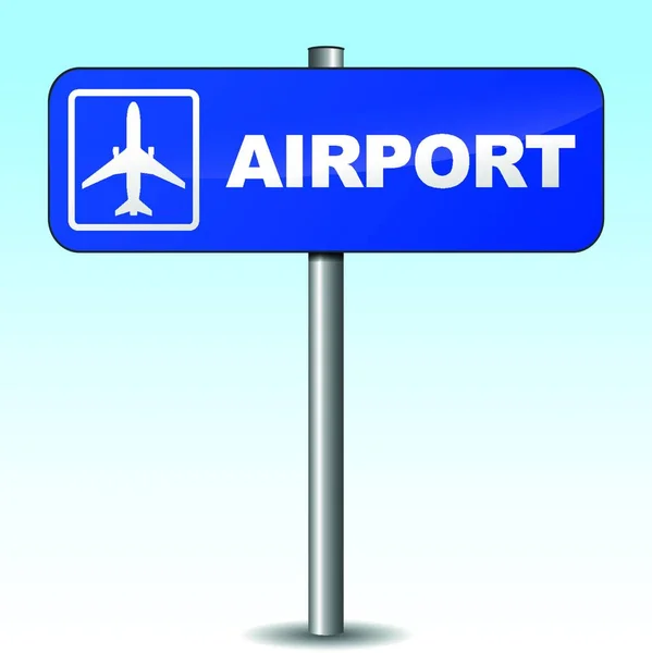 Vector Σήμα Αεροδρομίου Κομψό Διανυσματικό Εικονογράφηση — Διανυσματικό Αρχείο