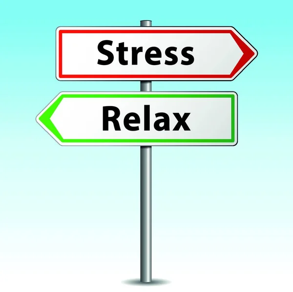 Stressz Vagy Relaxációs Vektor Illusztráció — Stock Vector