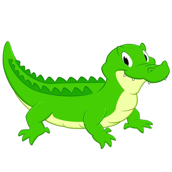 Мультяшний Крокодил Векторні Ілюстрації — стоковий вектор
