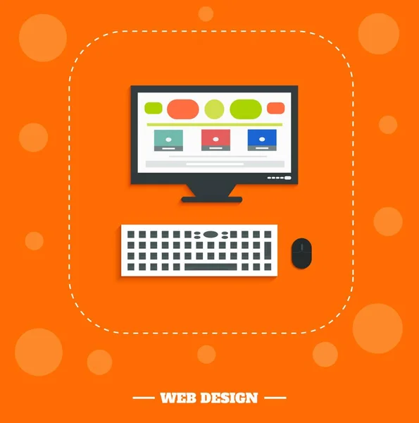Web Design Konzept Stilvolle Vektorillustration — Stockvektor