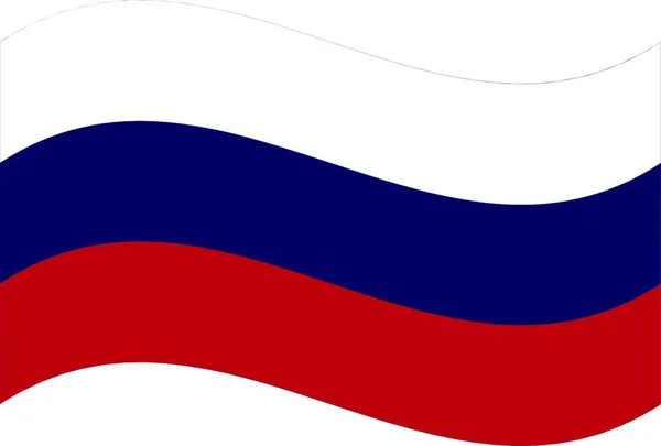 Vektorfahne Vektor Illustration Für Russland — Stockvektor