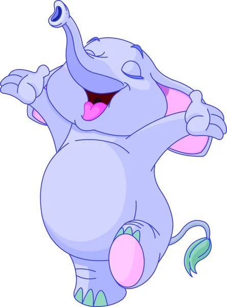 Illustration Vectorielle Happy Baby Elephant — Image vectorielle