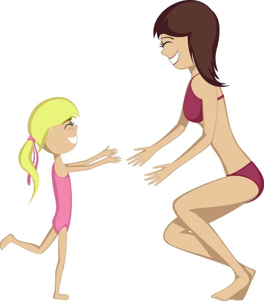 Câlin Illustration Vectorielle Votre Maman — Image vectorielle