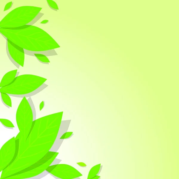 Зелене Листя Фон Векторна Ілюстрація — стоковий вектор