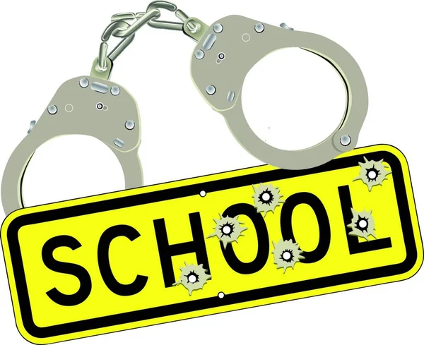 Crime School Vector Illustration — Image vectorielle