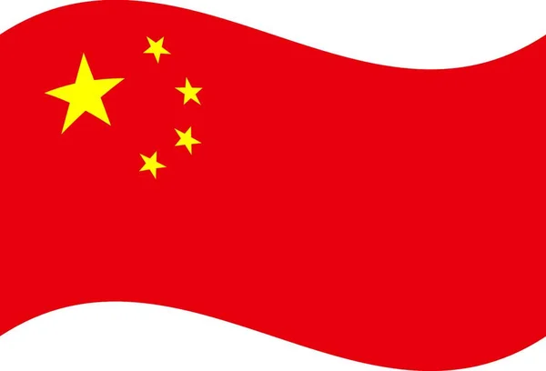 Διανυσματική Απεικόνιση Της Σημαίας Κίνα — Διανυσματικό Αρχείο