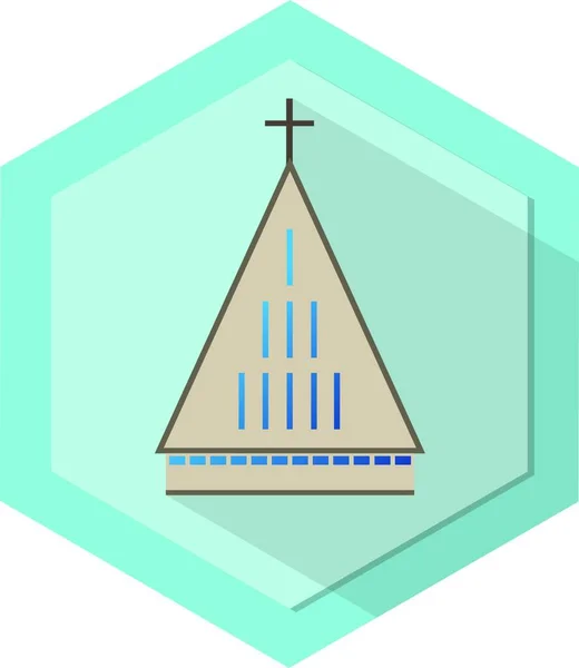 Igreja Moderna Ilustração Vetorial Gráfica — Vetor de Stock