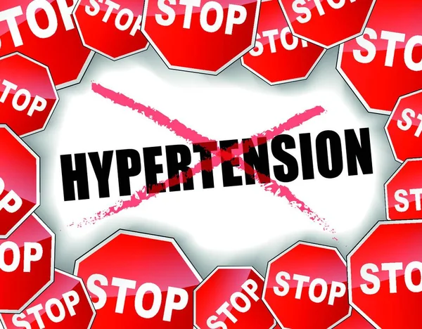 Stop Hypertensie Concept Grafische Vector Illustratie — Stockvector