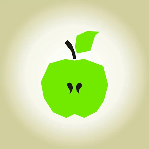 Apple Web Icon Vector Illustration — Stock Vector