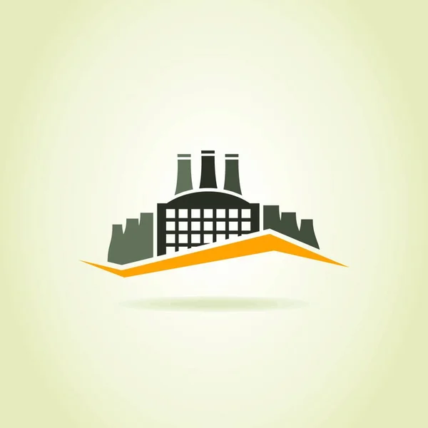 Εργοστάσιο Πολύχρωμη Εικόνα Βιομηχανική Έννοια — Διανυσματικό Αρχείο