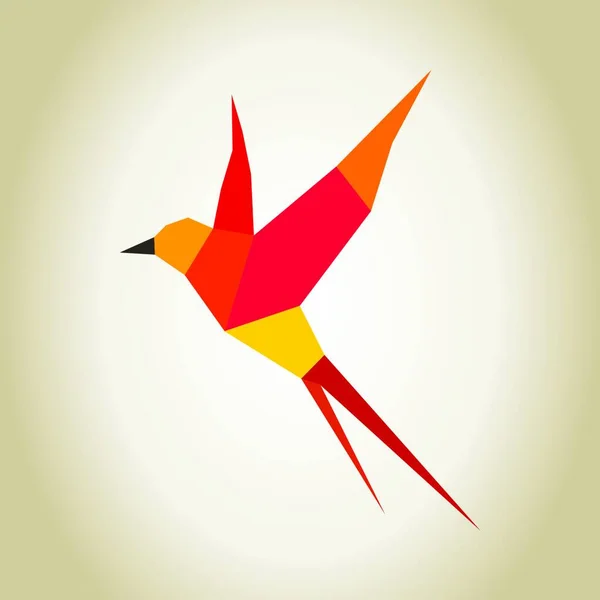 Κόκκινο Εικονίδιο Πουλιού Διανυσματική Απεικόνιση — Διανυσματικό Αρχείο