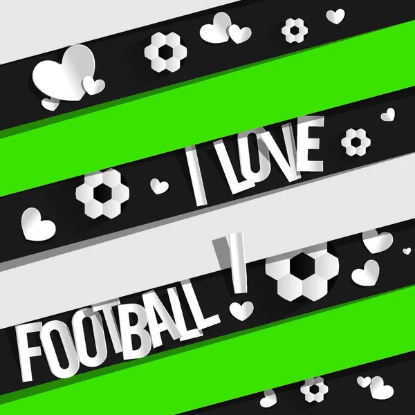 Λατρεύω Ποδόσφαιρο Φόντο — Διανυσματικό Αρχείο